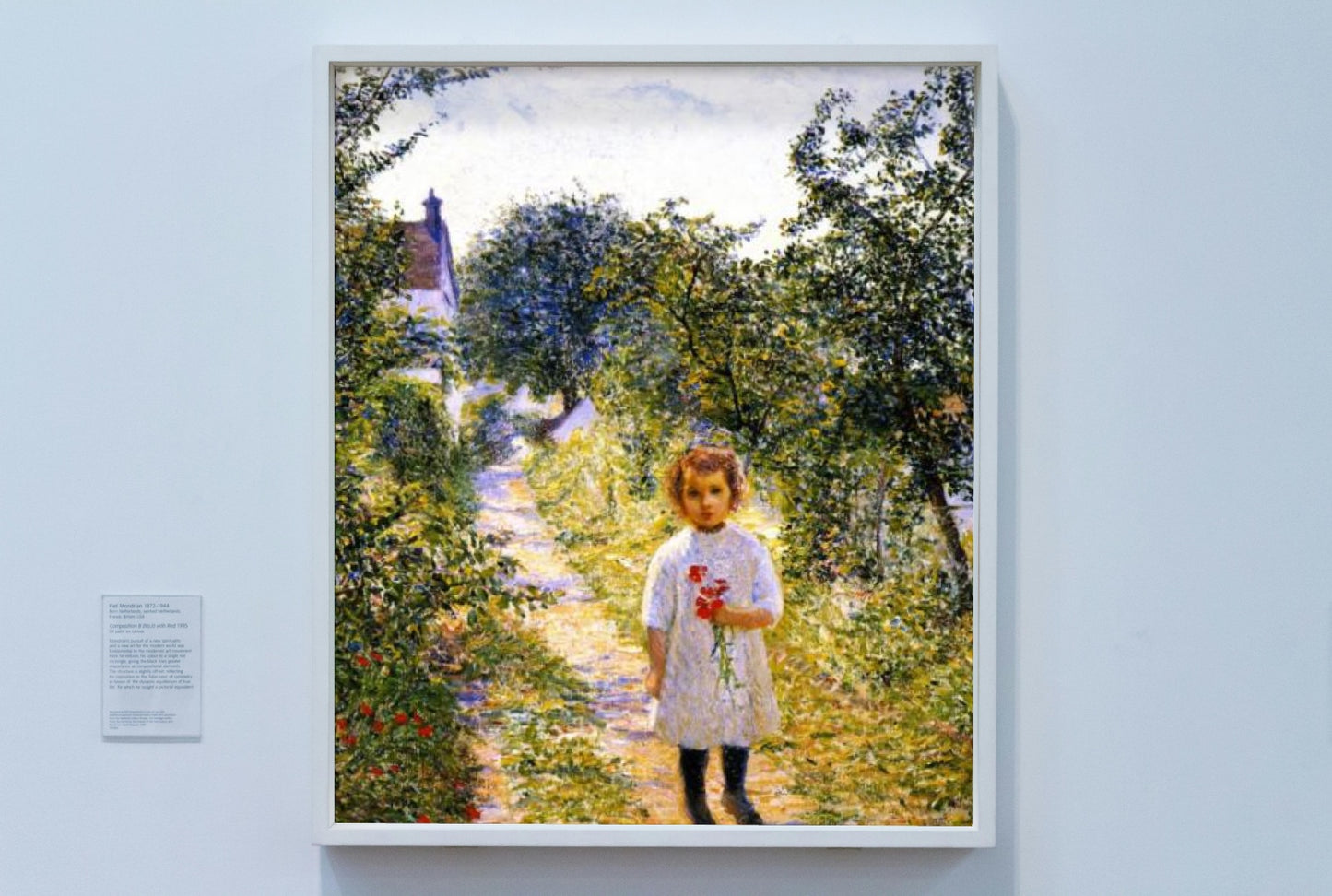 Little Girl n a Lane, Giverny by Lilla Cabot Perry Impressionism Art dated 1907