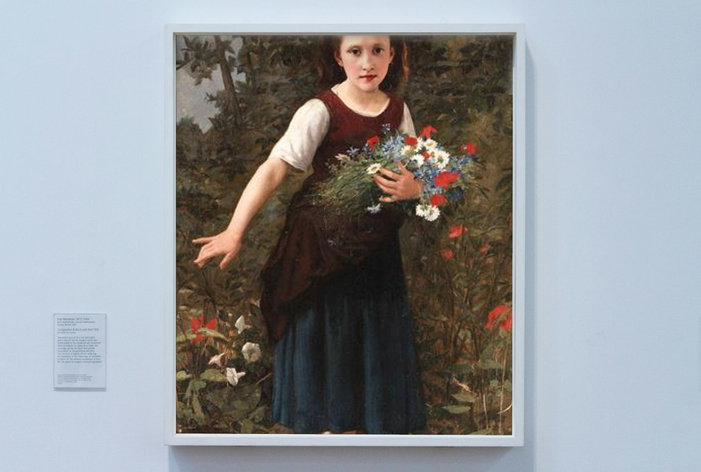 A young girl holding flowers by Charles Victor Thirion Academicism Art