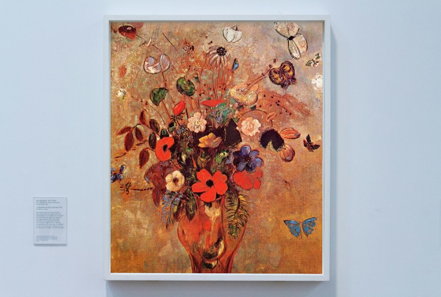 Vase with Flowers and Butterflies by Odilon Redon Realism Art