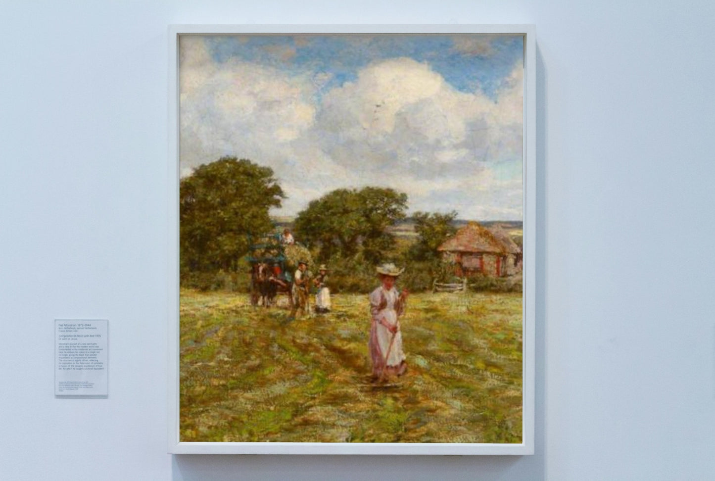 A Woman Hayraking by James Charles Impressionism Art