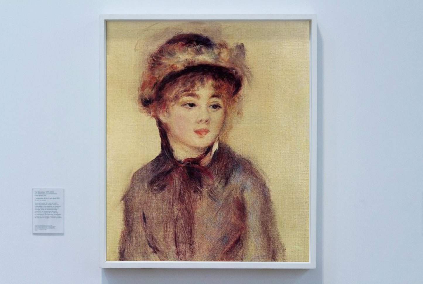 Bust of a Woman Wearing a Hat by Pierre-Auguste Renoir Impressionism Art dated 1881