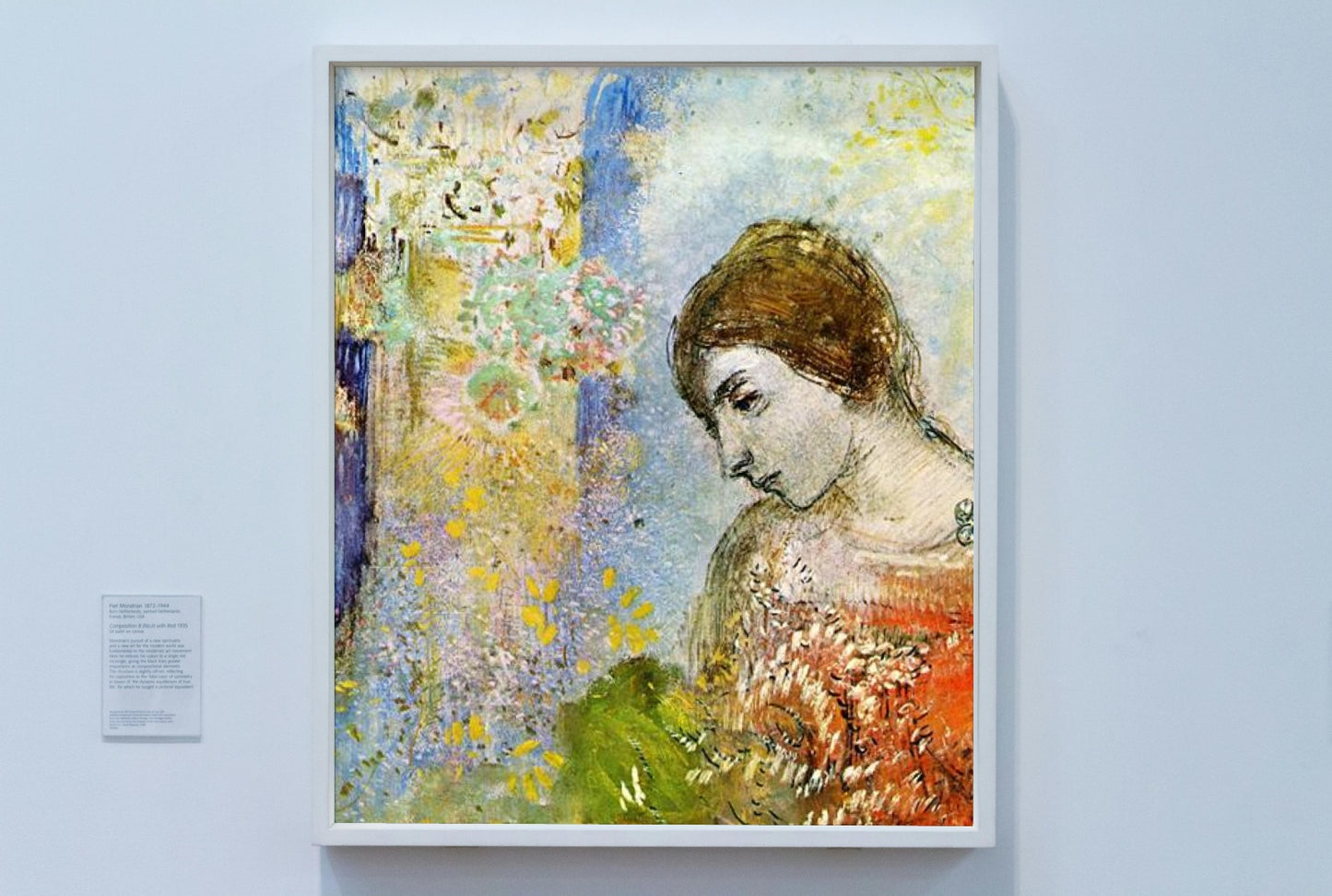 Woman with Pillar of Flowers by Odilon Redon Symbolism Art dated 1903