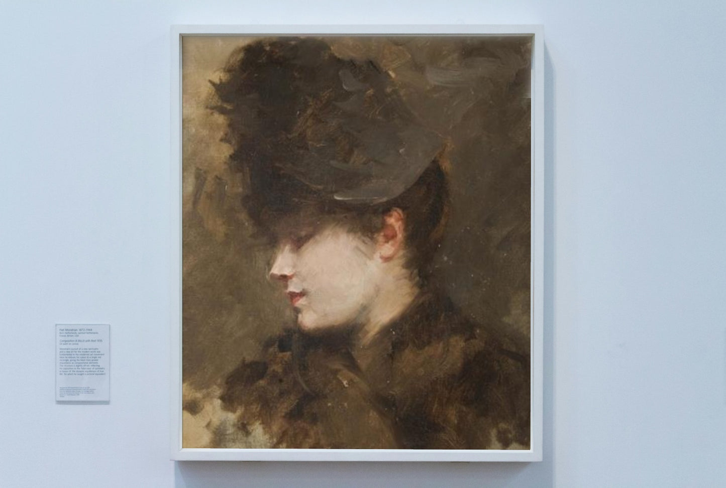 Female head in profile with a small hat by Giuseppe De Nittis Impressionism Art dated 1883