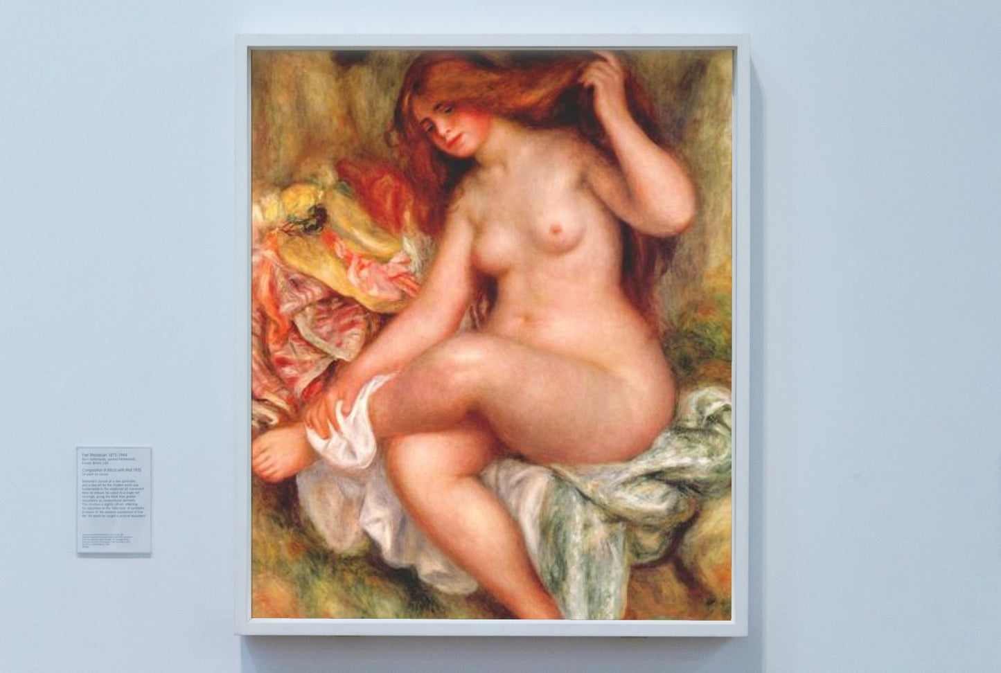 A Seating Bather by Pierre-Auguste Renoir Impressionism Art dated 1906