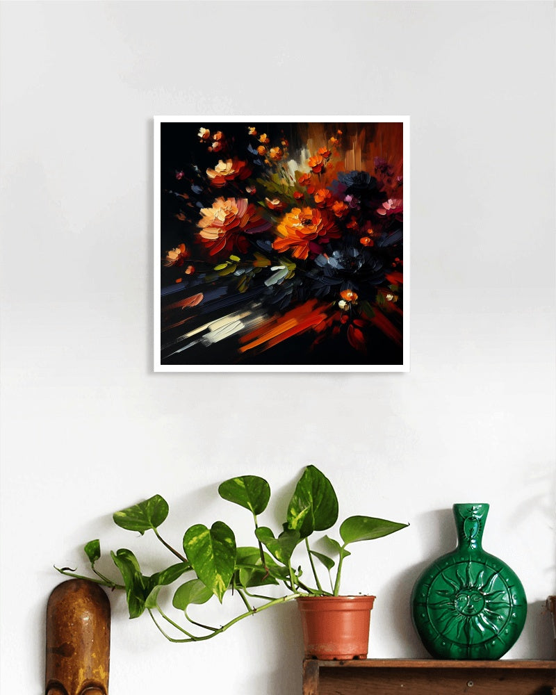 Vibrantus Rajata Floral Oilpainting