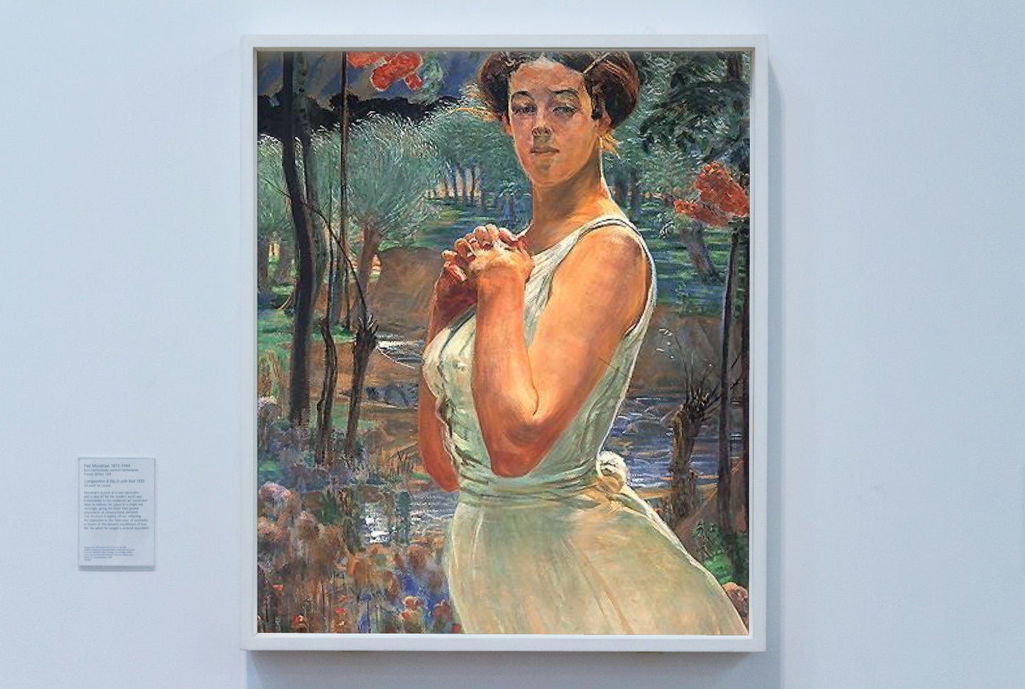 A woman in a grove by Jacek Malczewski Art Nouveau (Modern) Art dated 1917