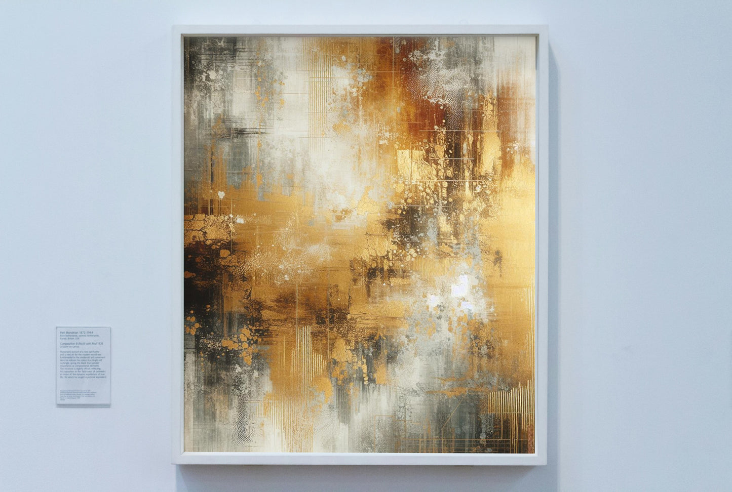 Aureum Vismaya Abstracto: Luminous & Enigmatic Art Piece