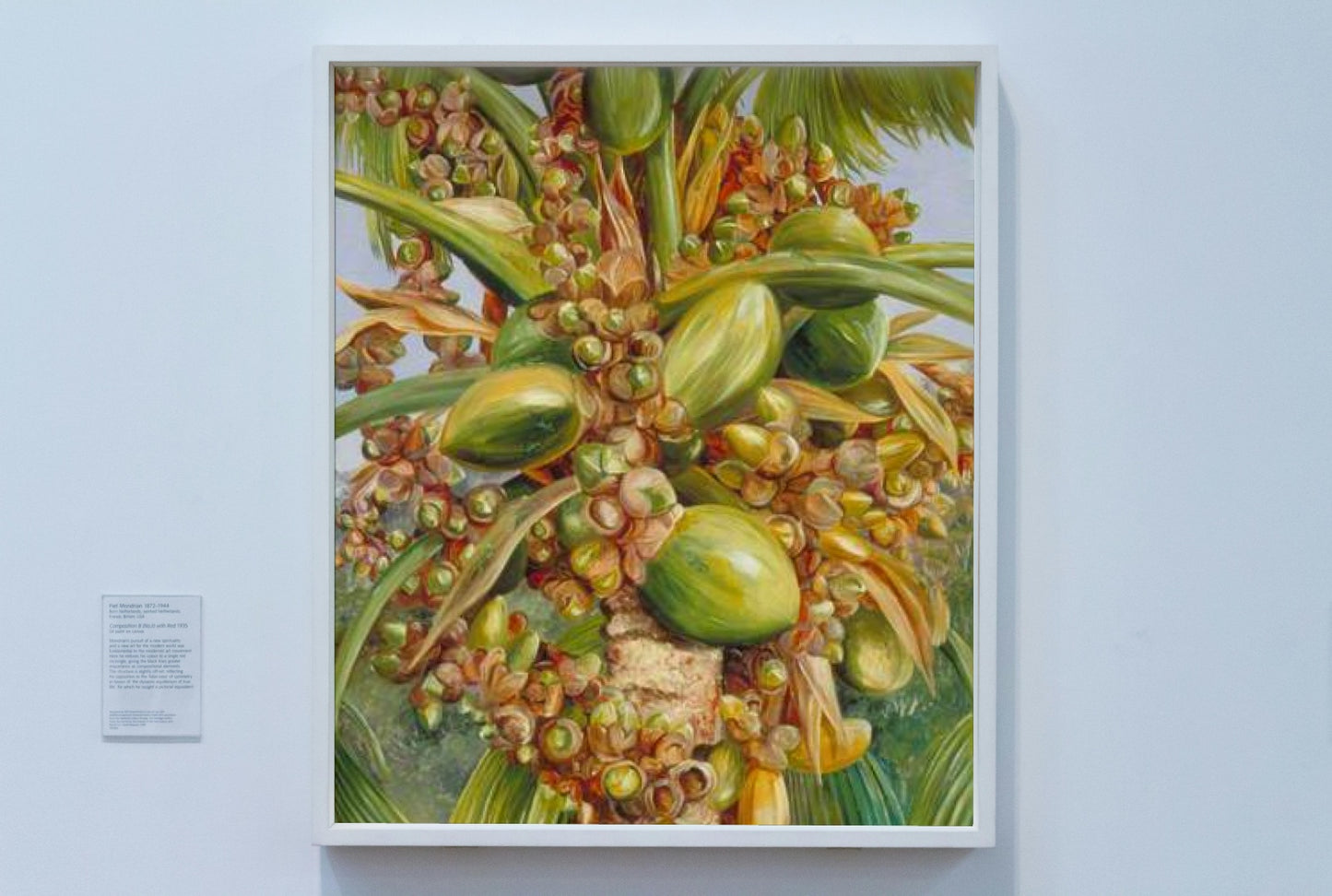 Female Coco de Mer Bearing Fruit Covered with Small Green Lizards by Marianne North Naturalism Art