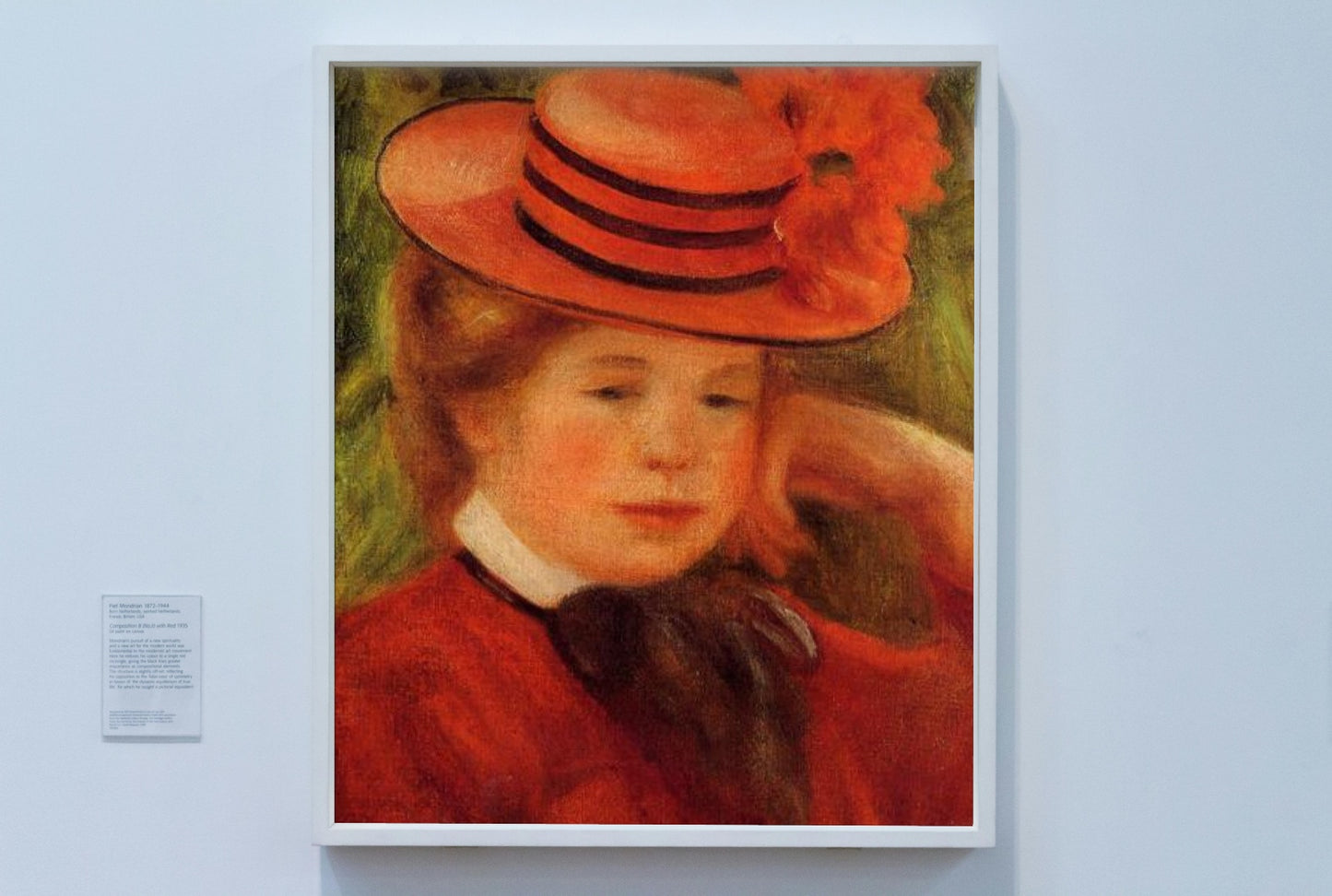 Young Girl in a Red Hat by Pierre-Auguste Renoir Impressionism Art dated 1899