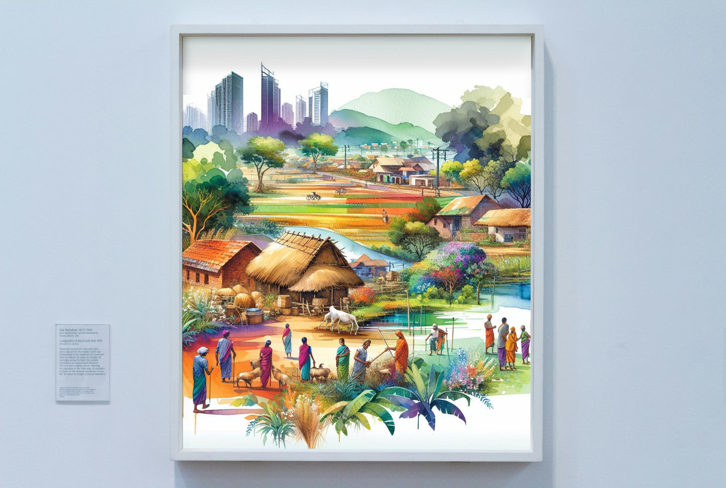 Pristine Seraphic Landscape Art: Indian Nature and Modern Villages