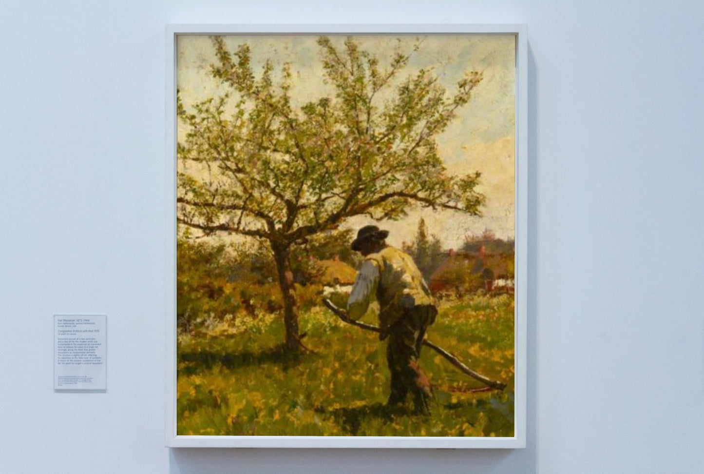 A Man Scything in an Orchard by James Charles Impressionism Art