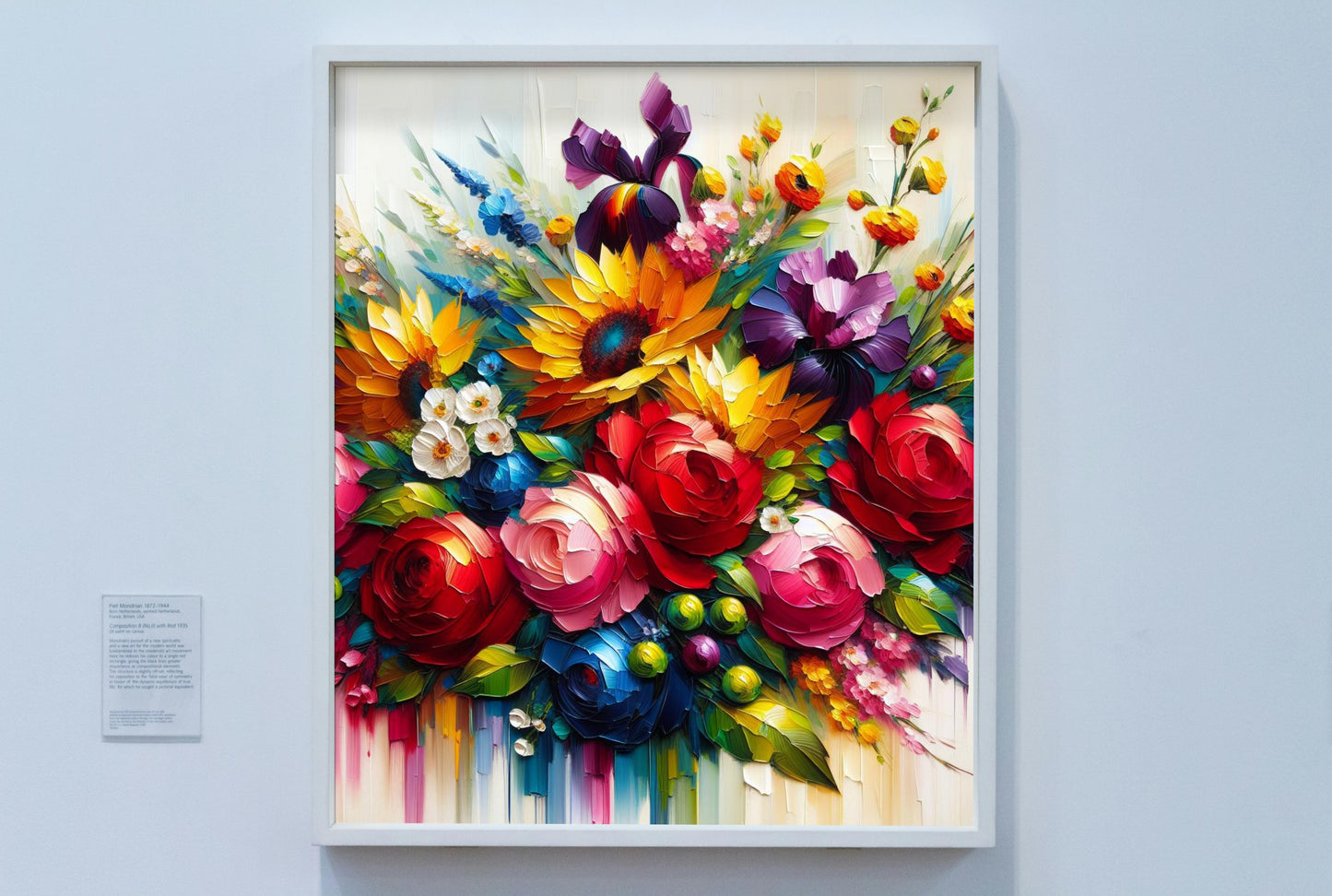 Vibrant Amara Blossomus: Modern Floral Oil Painting