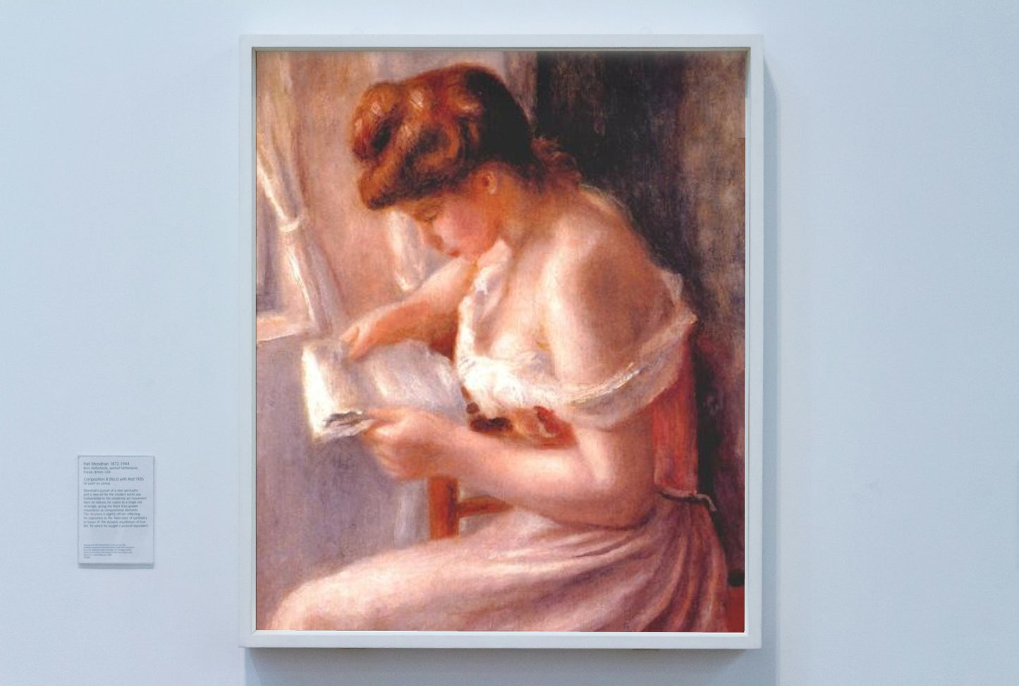 A girl reading by Pierre-Auguste Renoir Impressionism Art dated 1891