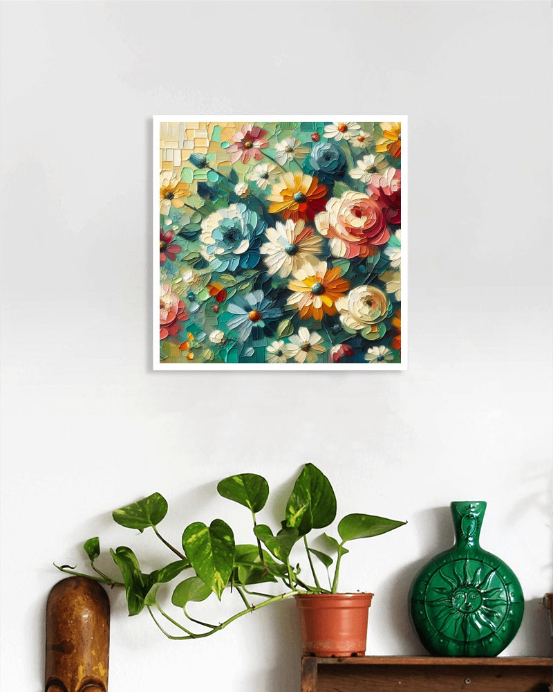 Vibrantus Floralis: Brightly Hued Floral Oilpainting Art