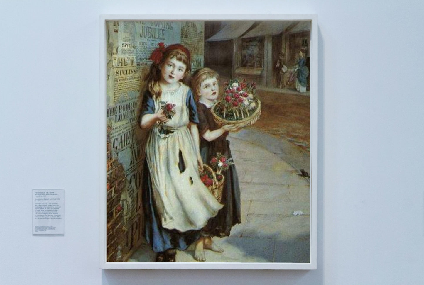 Little Flower Sellers by Augustus Edwin Mulready Naturalism Art dated 1887