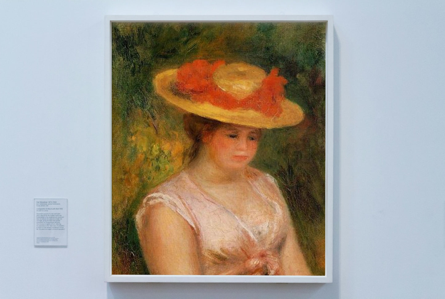 Young Woman in a Straw Hat by Pierre-Auguste Renoir Impressionism Art dated 1901