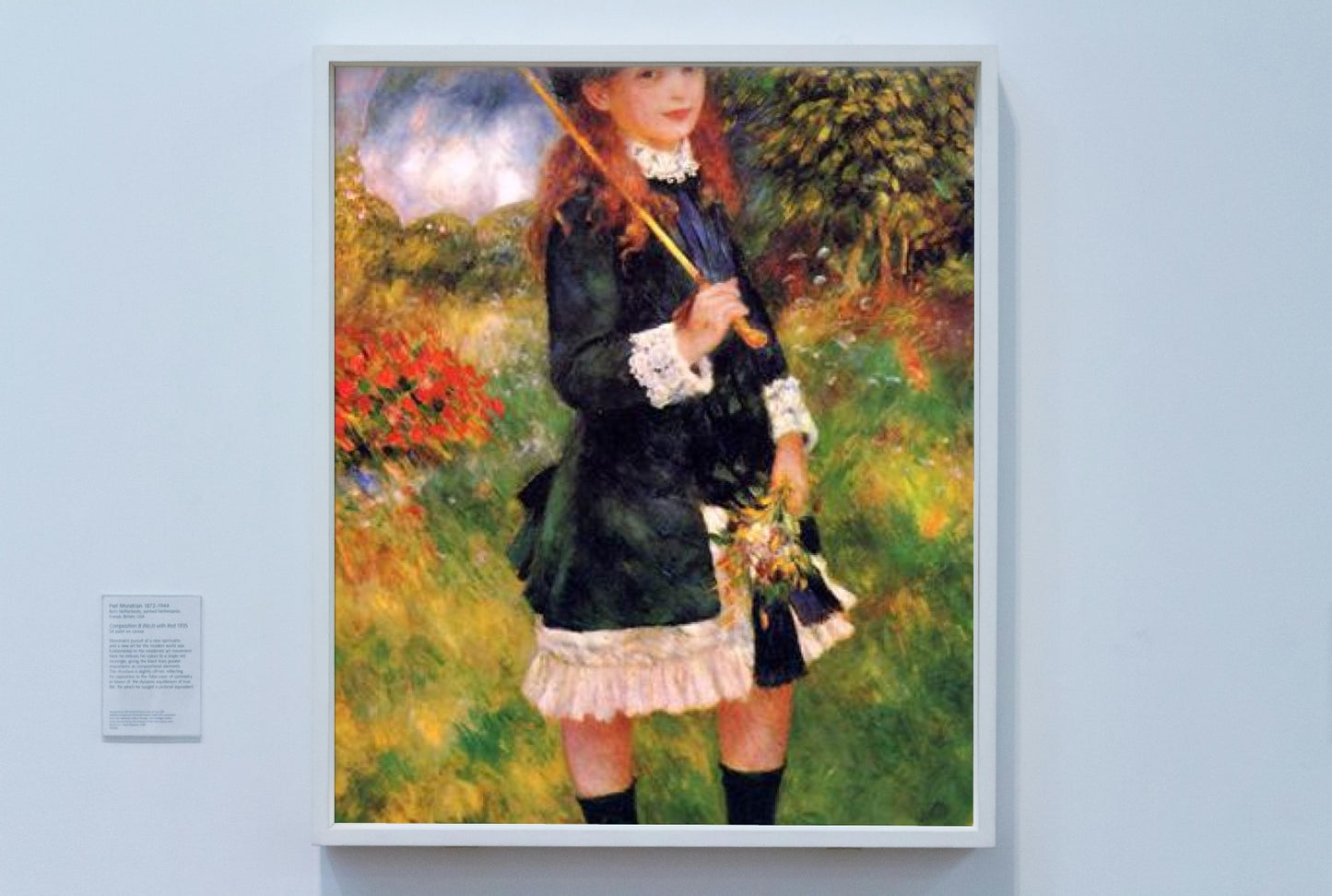 Young Girl with a Parasol (Aline Nun&#232;s) by Pierre-Auguste Renoir Impressionism Art dated 1883