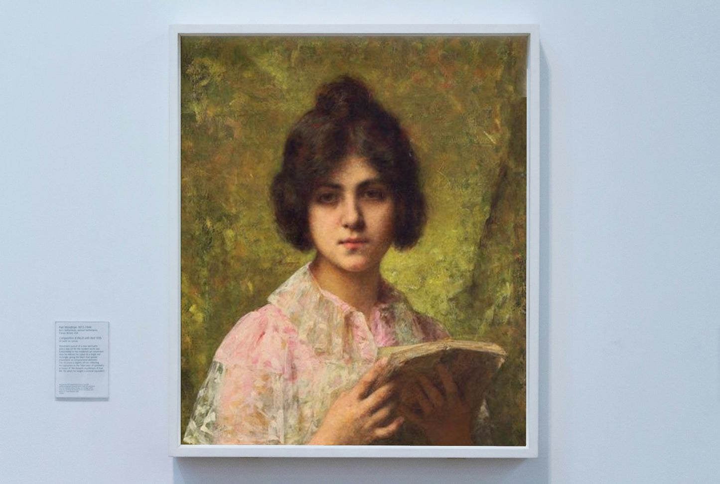 A young woman holding a book by Alexei Harlamoff Realism Art