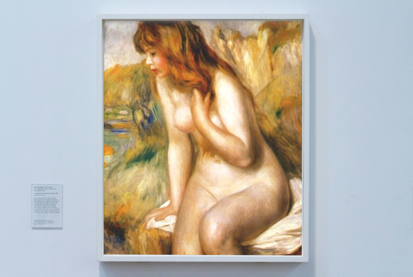 Bather seated on a rock by Pierre-Auguste Renoir Impressionism Art dated 1892