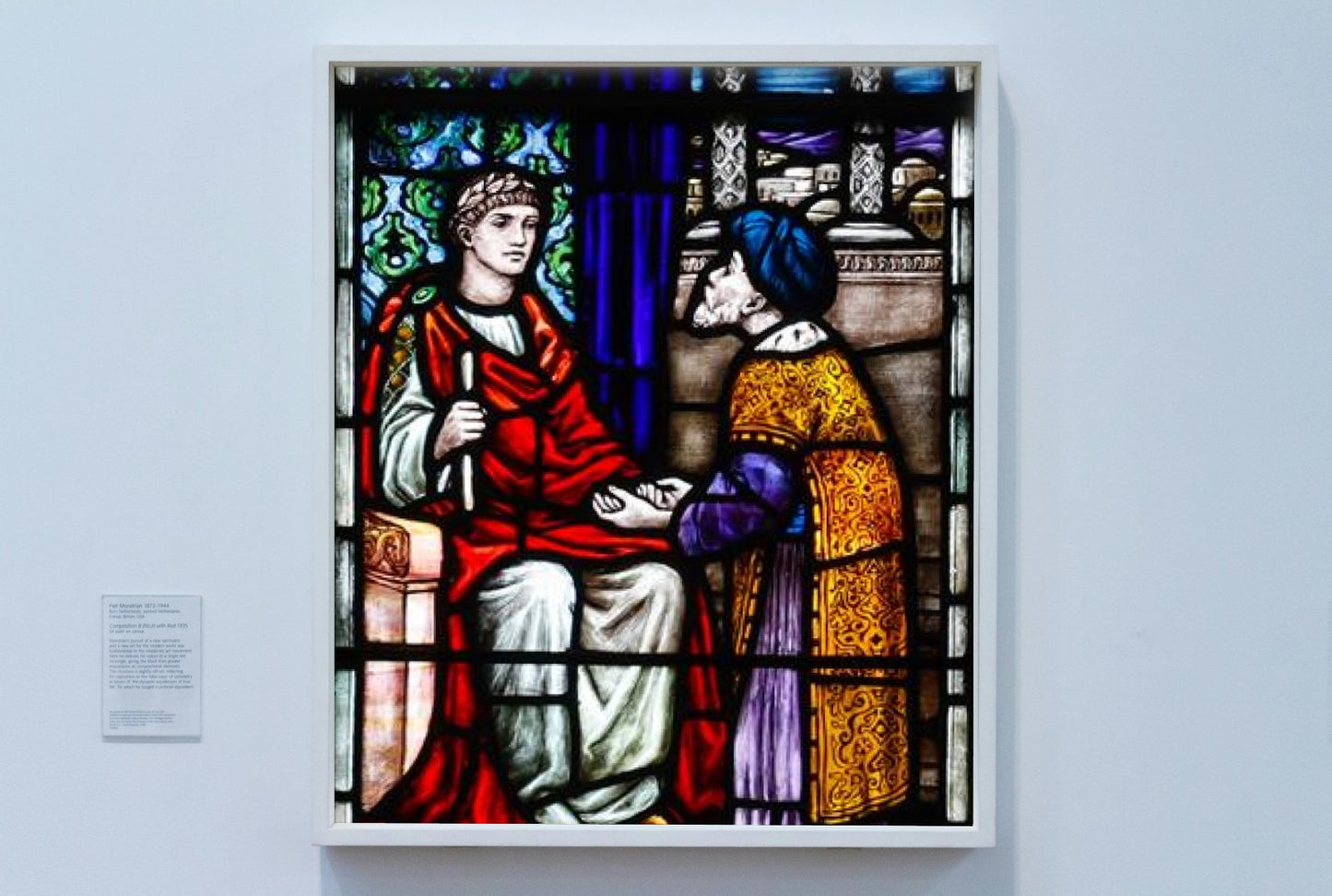 Loughrea St. Brendan&#39;s Cathedral. Scene with Pontius Pilate by Sarah Purser Romanticism Art dated 1908