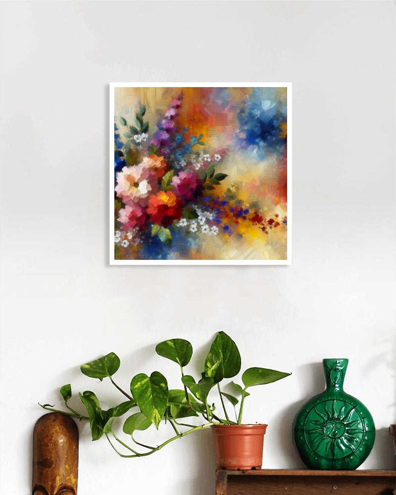 Vibrantius Blossomica: Modern Floral Oil Painting