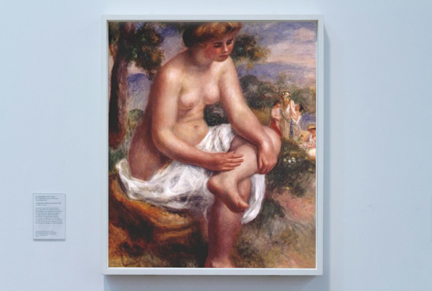 Seated bather in a landscape by Pierre-Auguste Renoir Impressionism Art dated 1900