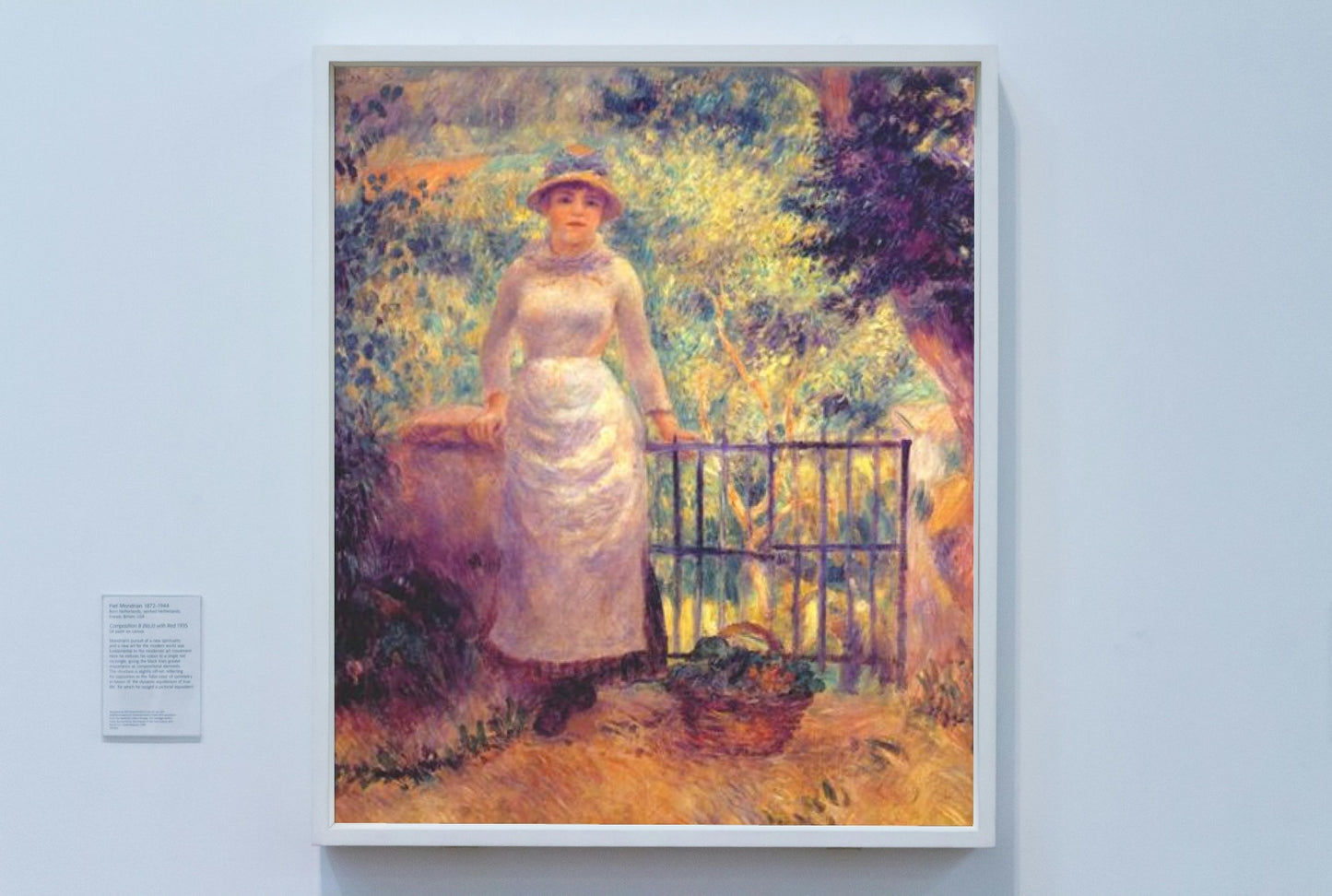 Aline at the gate (girl in the garden) by Pierre-Auguste Renoir Impressionism Art dated 1884