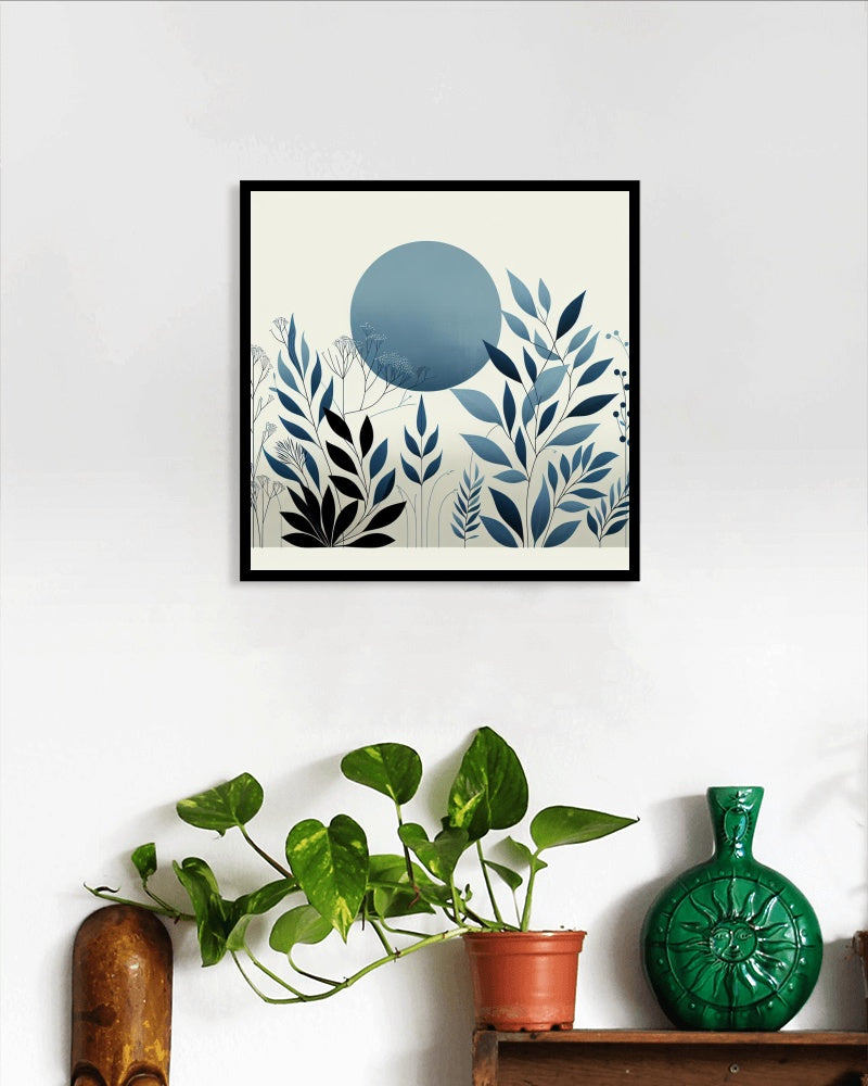 Serene Blue Botanical Art