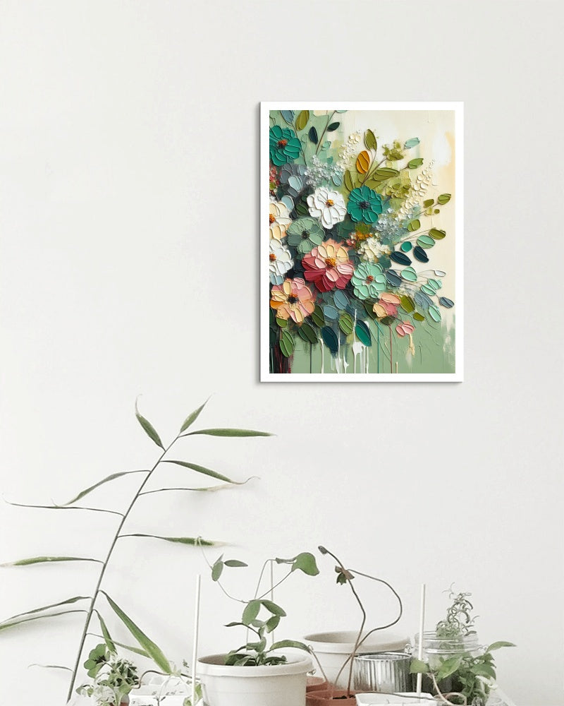 Vibrantus Vedicum Floral Oilpainting Art