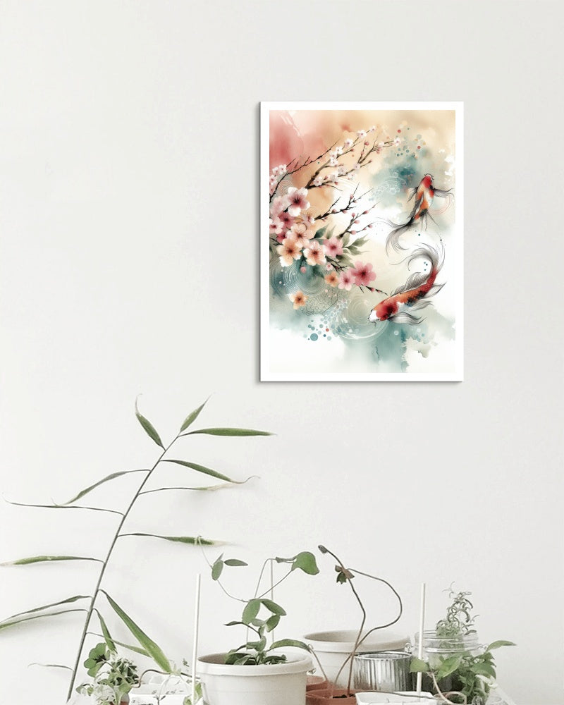 Elysian Akarsha Japanese Watercolor Tapestry