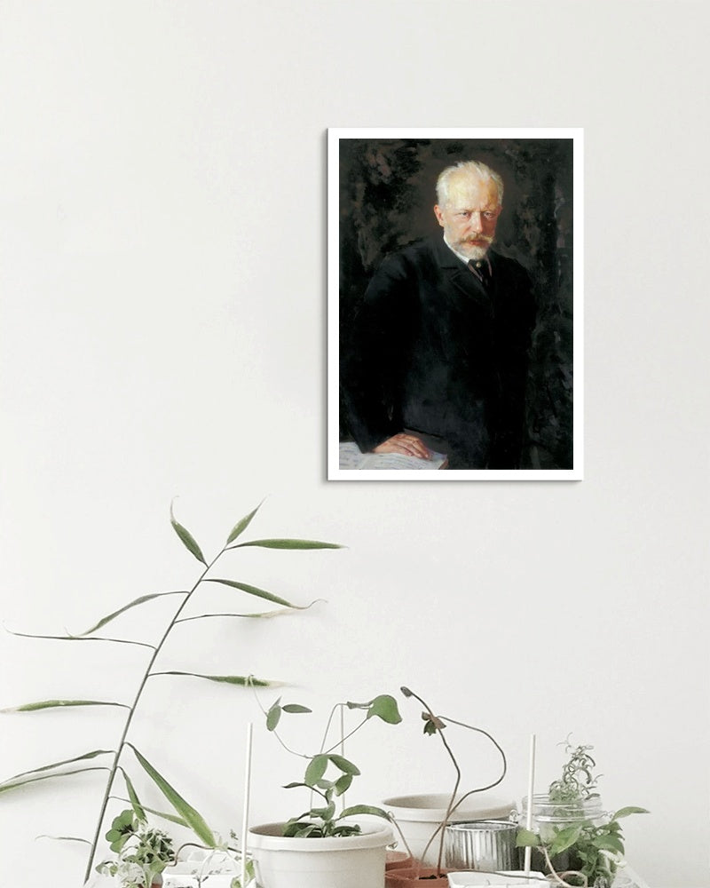 Portrait of the composer Pyotr Ilyich Tchaikovsky by Nikolai Kuznetsov Realism Art dated 1893