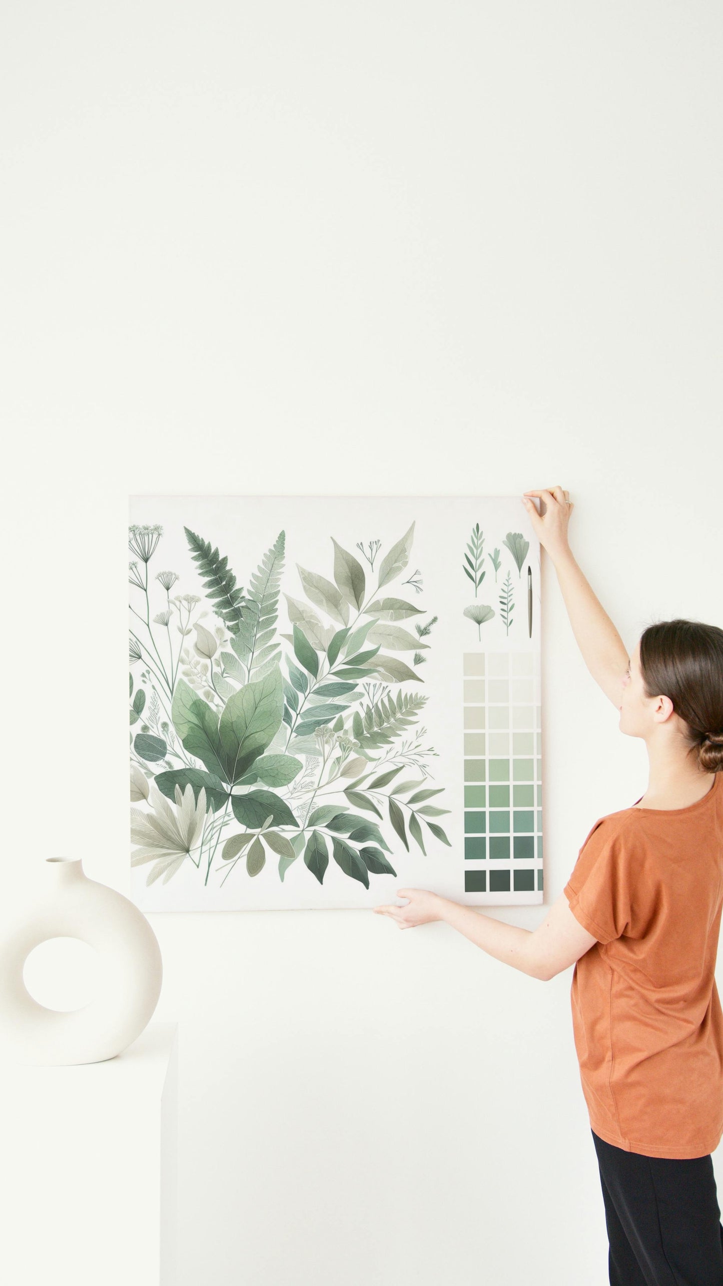 Verdant Svarna Flora: Modern Watercolor Botanical Art