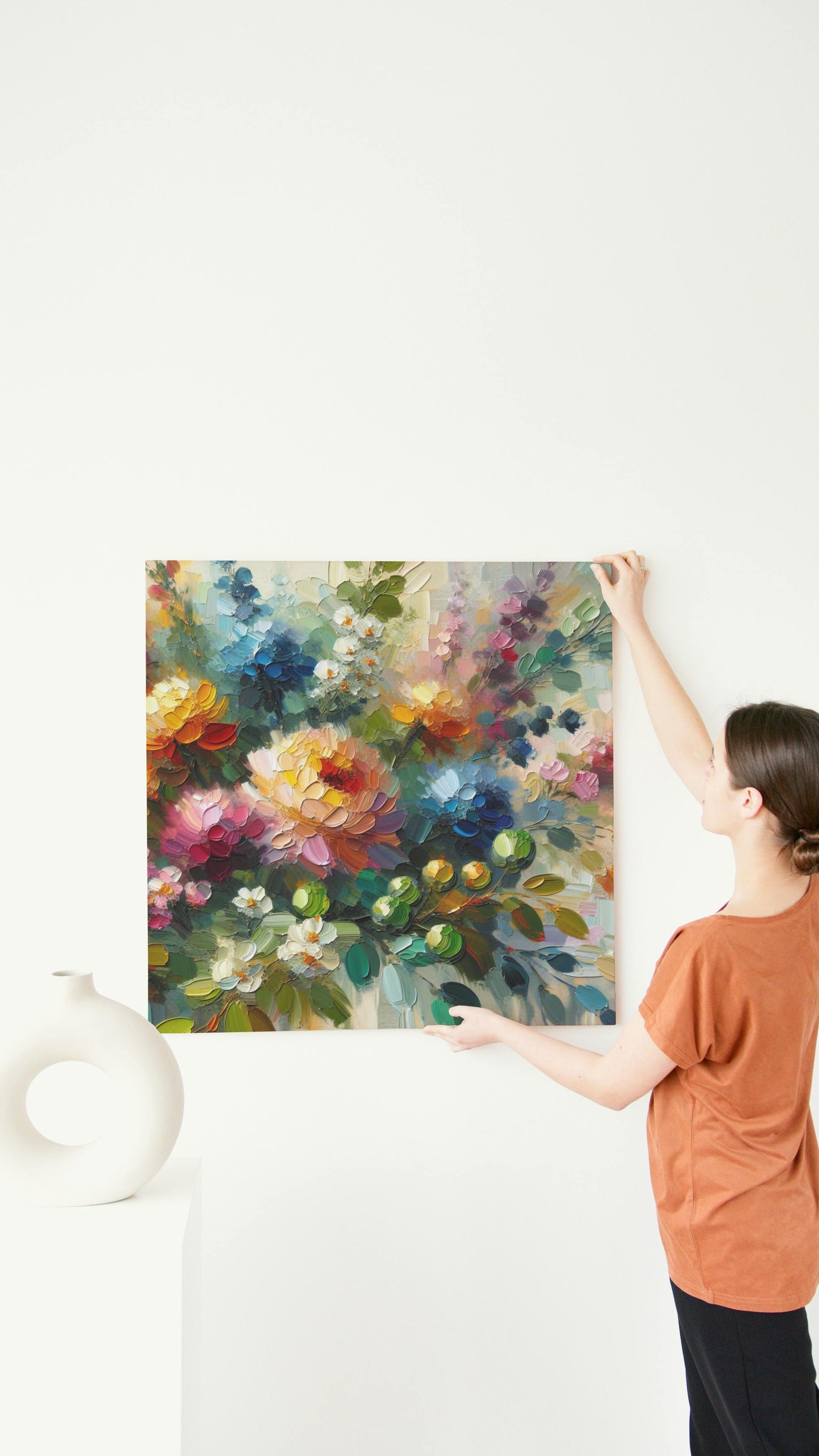 Vibrantus Floralis Opulenta: Modern Floral Oil Painting