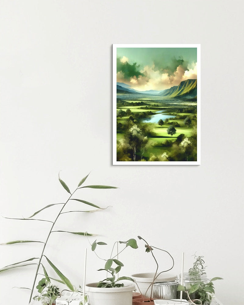 Seraphic Vistara Verdant - Landscape Oilpainting Art