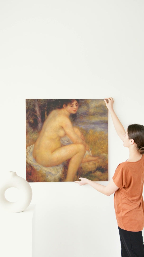 Nude in a landscape by Pierre-Auguste Renoir Impressionism Art dated 1883