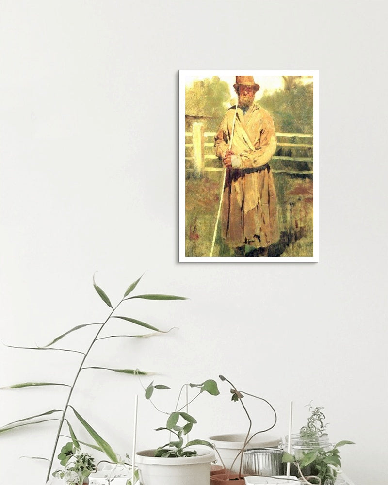 The farmer with a sixth (study) by Viktor Vasnetsov Realism Art dated 1877