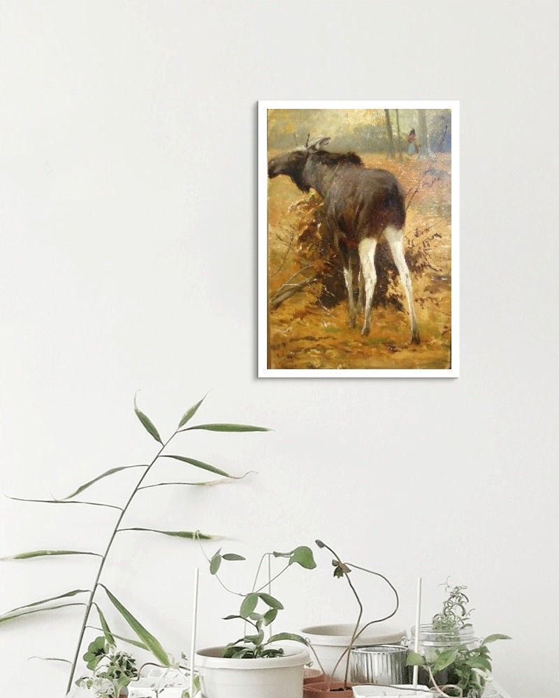 Browsing Moose by Richard Friese Naturalism Art