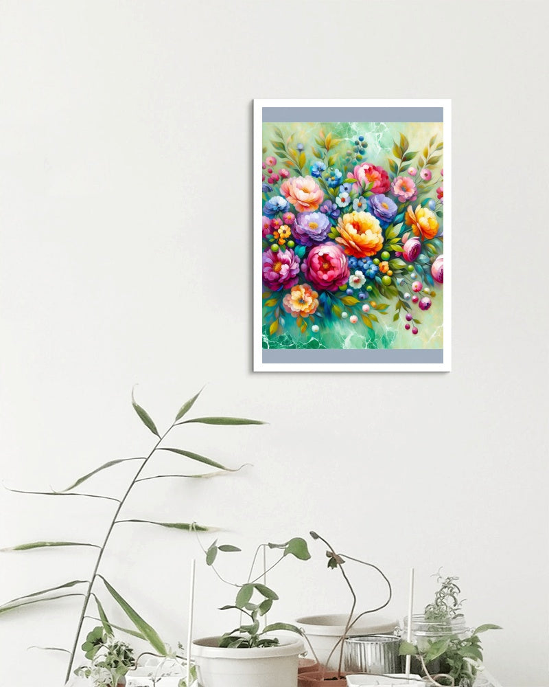 Florabundus Vivida: Bright and Textured Floral Oil Painting