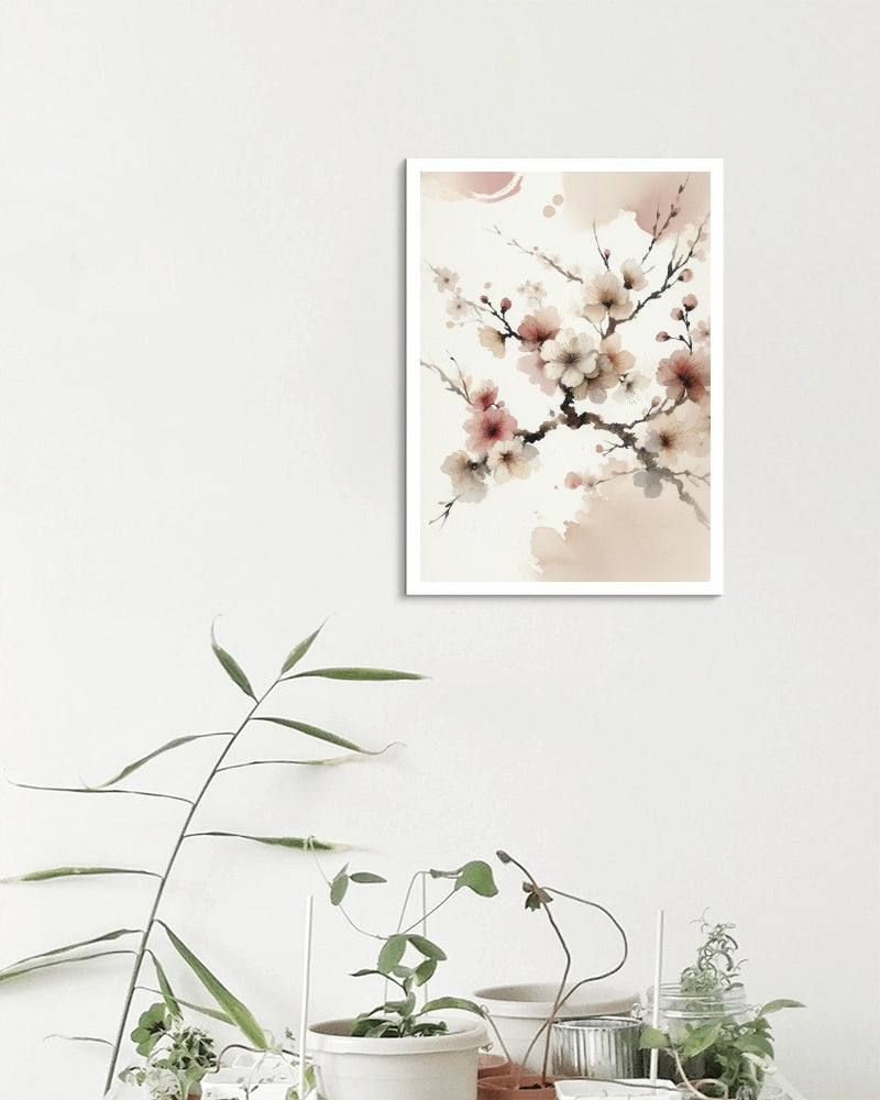 Elysian Ananta Sakura: Ethereal Japanese Watercolor Art