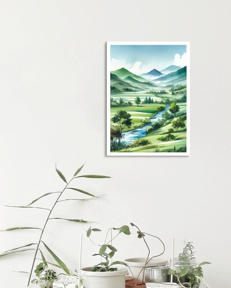 Verdantis Anima Serene Landscape Art