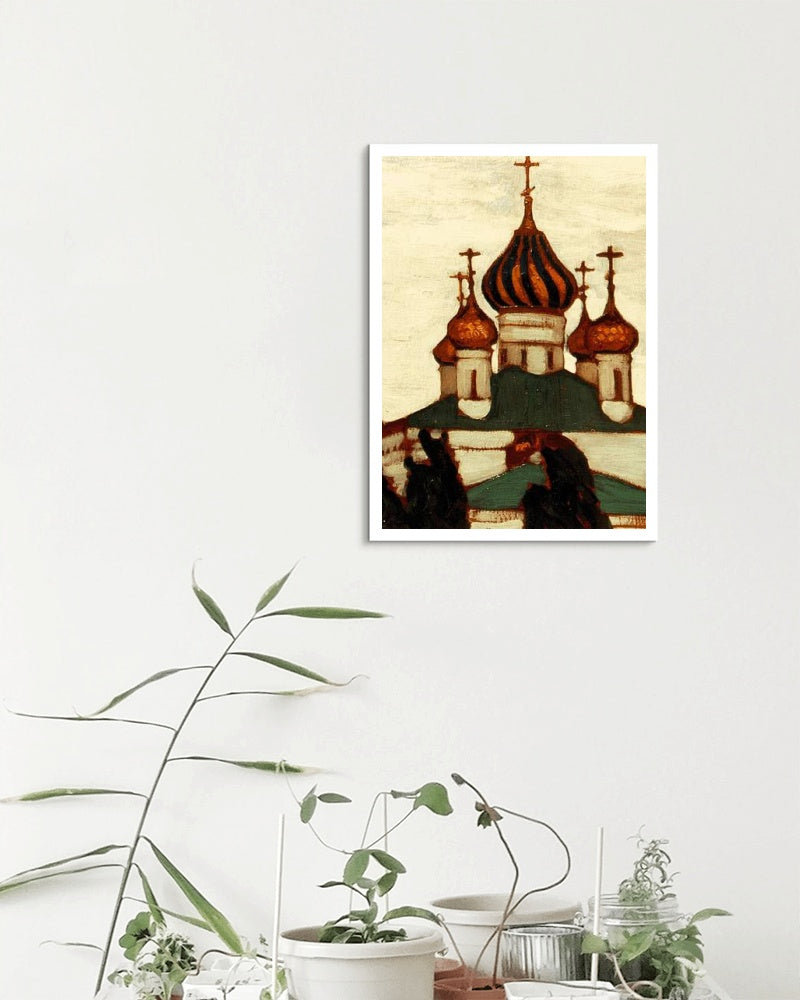 Yaroslavl. Saint Basil Church. by Nicholas Roerich Art Nouveau (Modern) Art dated 1903