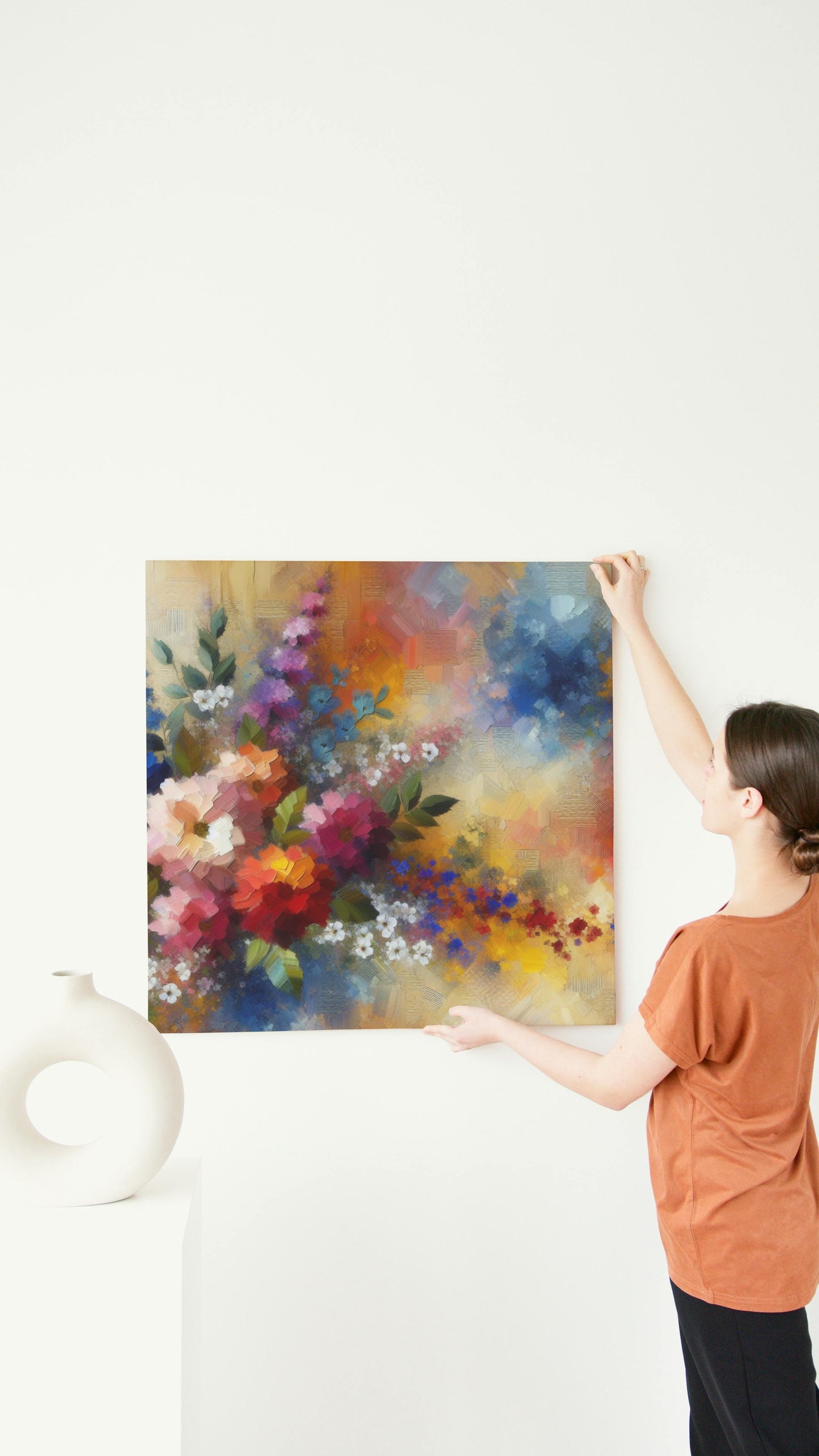 Vibrantius Blossomica: Modern Floral Oil Painting