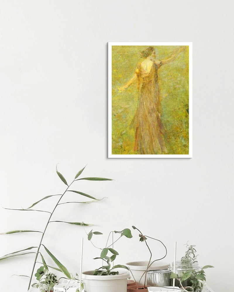 June by Thomas Dewing Tonalism Art dated 1920