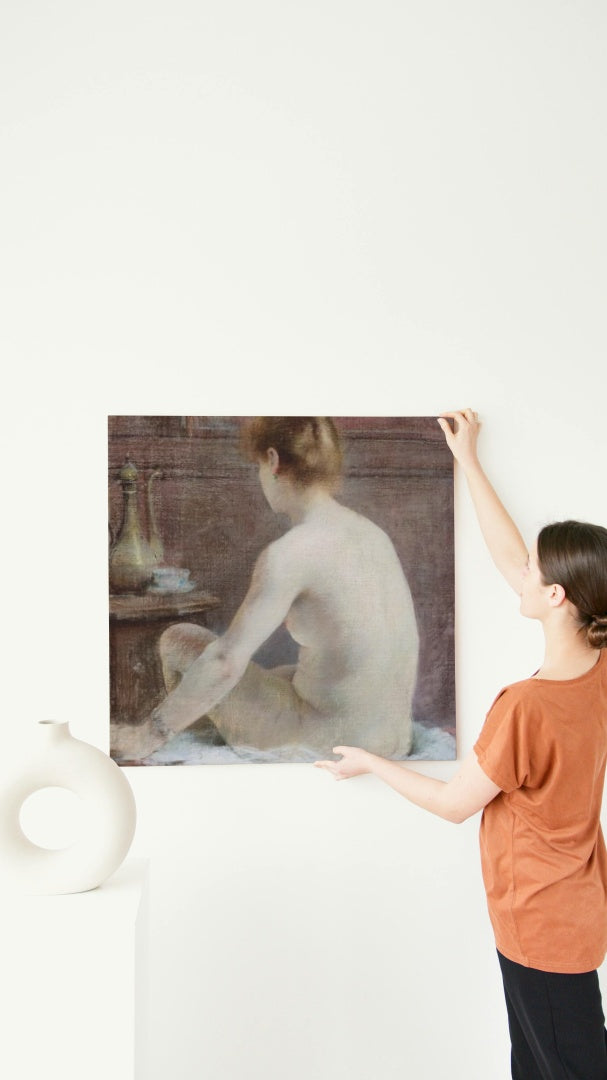 Nude from the back by Giuseppe De Nittis Impressionism Art