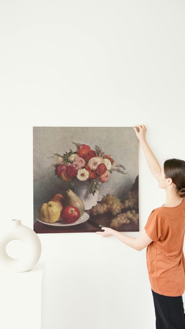 Flowers and Fruit by Henri Fantin-Latour Realism Art dated 1865