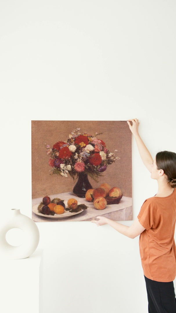 Flowers and Fruit by Henri Fantin-Latour Realism Art dated 1868