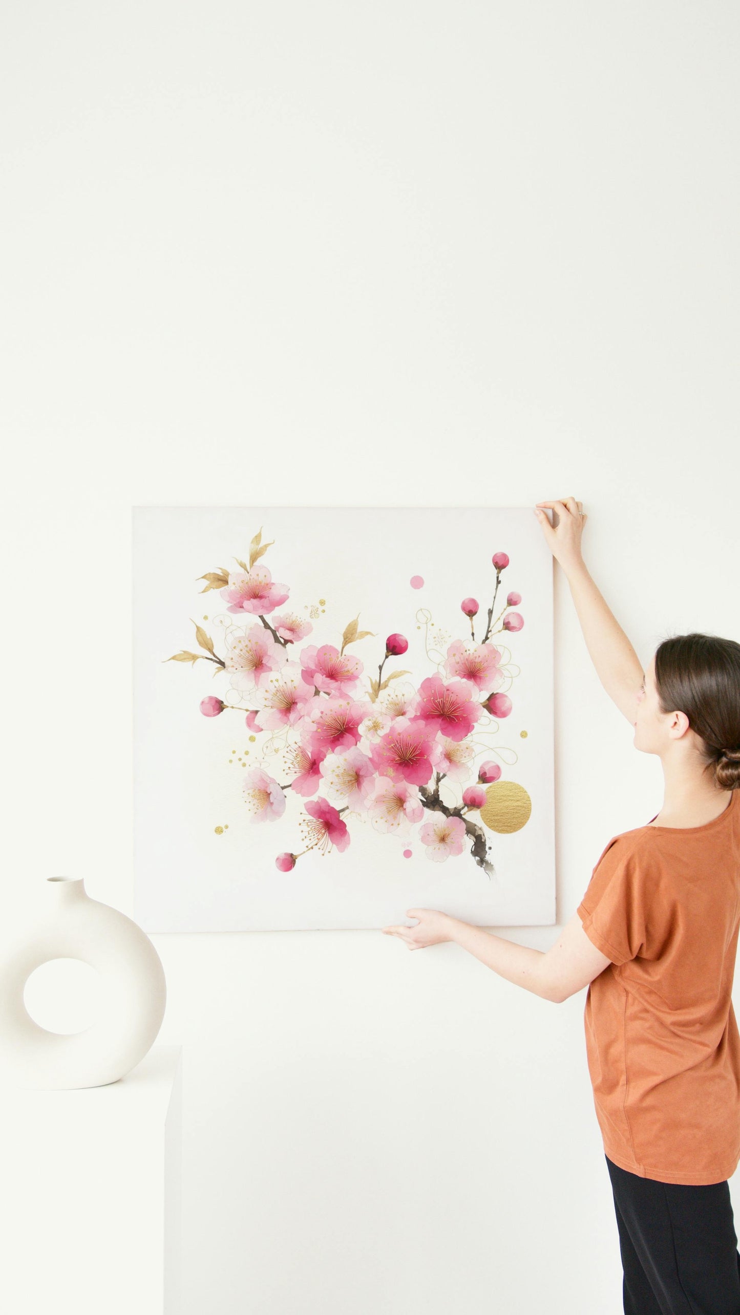 Auroral Sakura: Ethereal & Luminous Japanese Watercolor Art