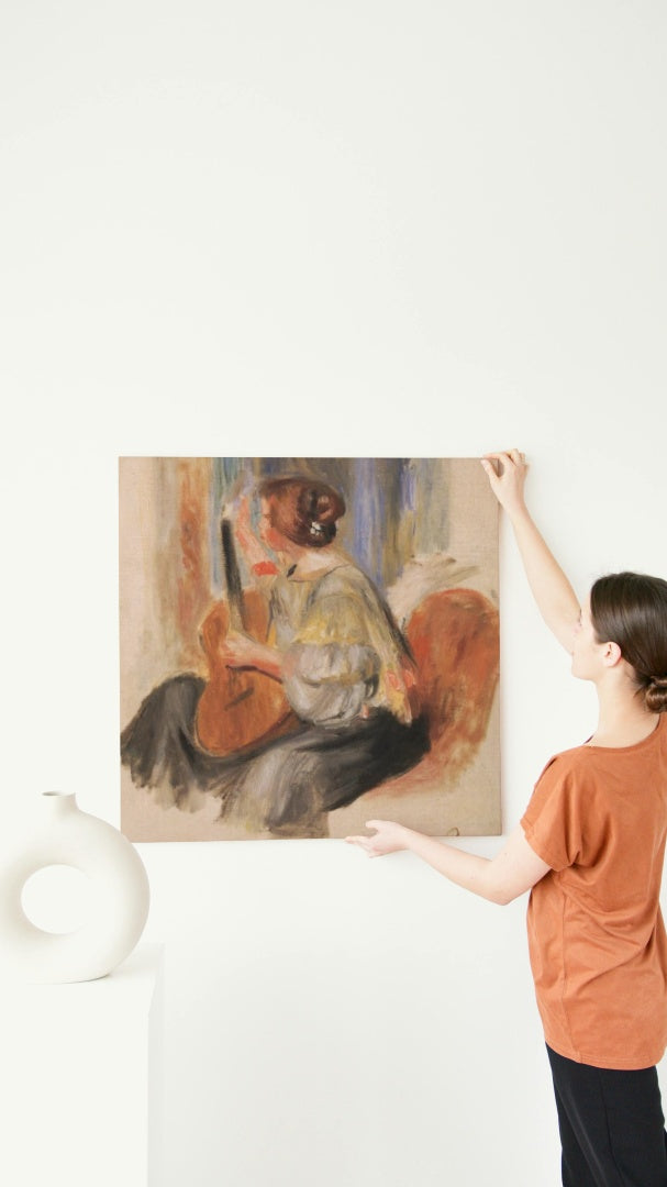 Woman with Guitar by Pierre-Auguste Renoir Impressionism Art