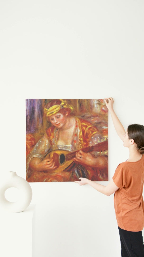 Woman with a mandolin by Pierre-Auguste Renoir Impressionism Art dated 1919