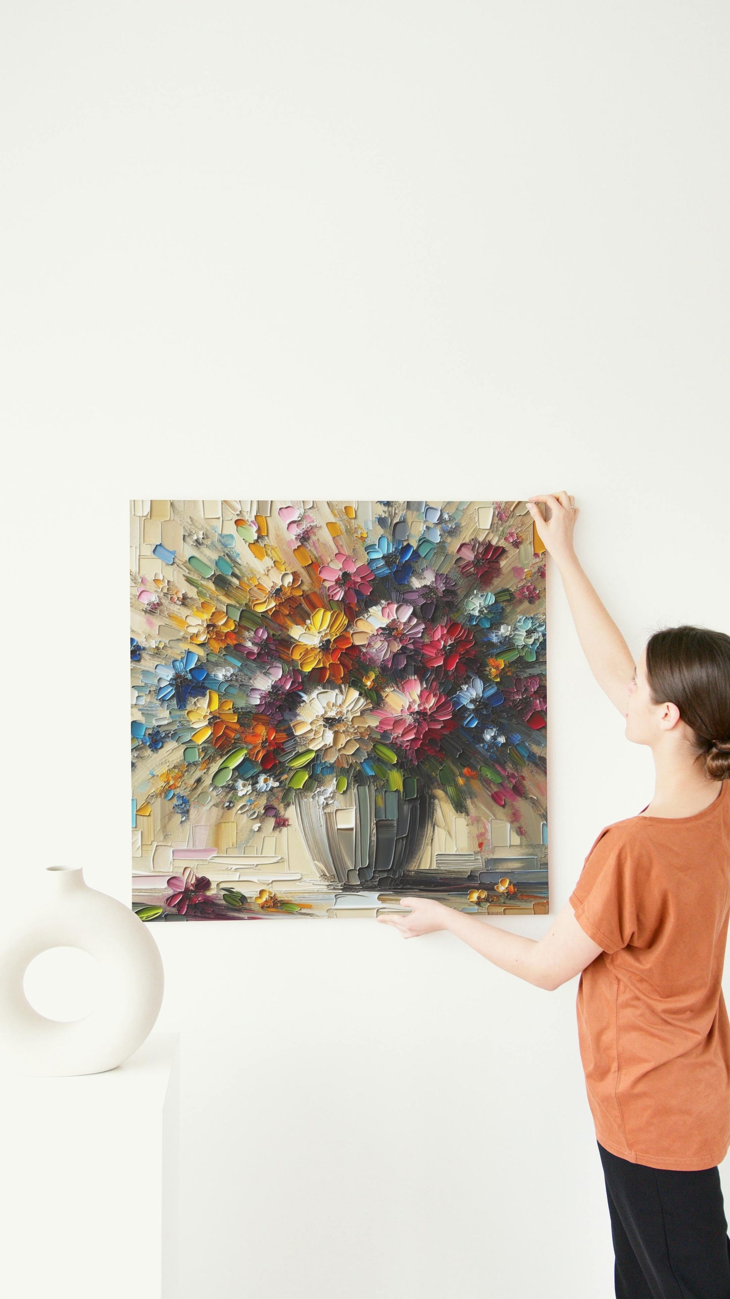 Vividus Vanam Floral Oilpainting: Bright Colors and Textured Brushstrokes